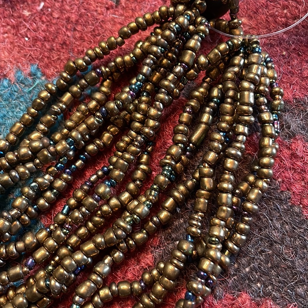 Brown Beaded necklace - Picture 2 of 6